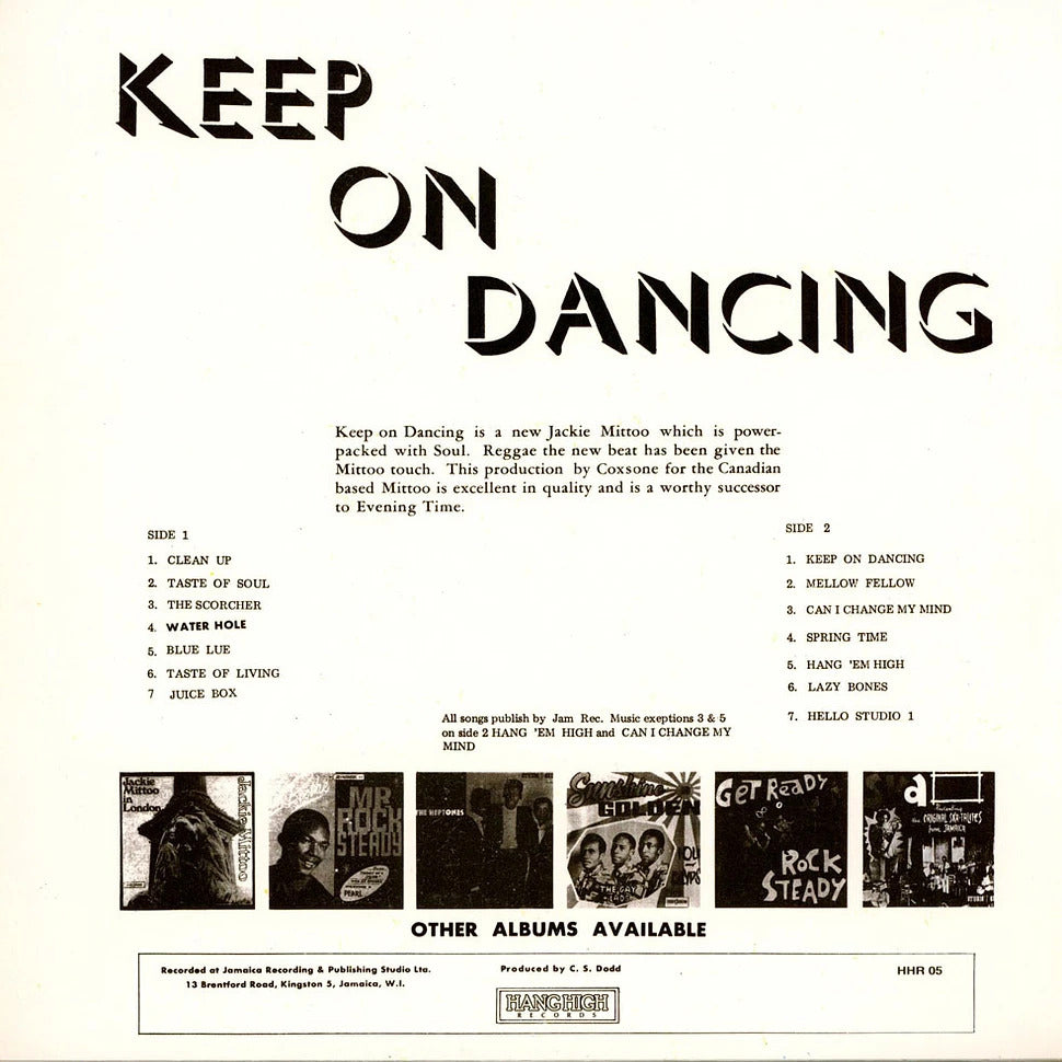 JACKIE MITTOO – Keep On Dancing LP