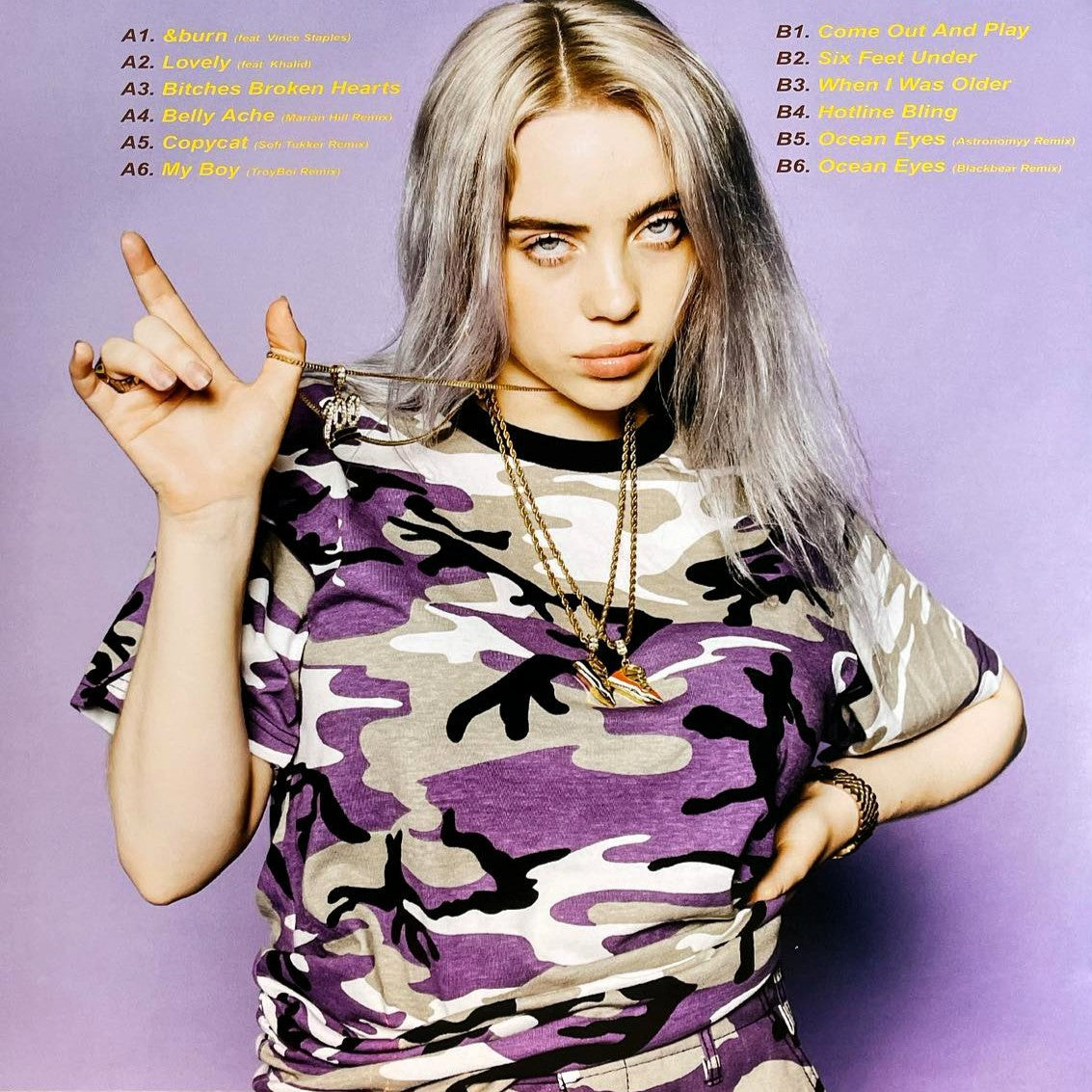 BILLIE EILISH – Singles, Rarities & Remixes LP (color vinyl)