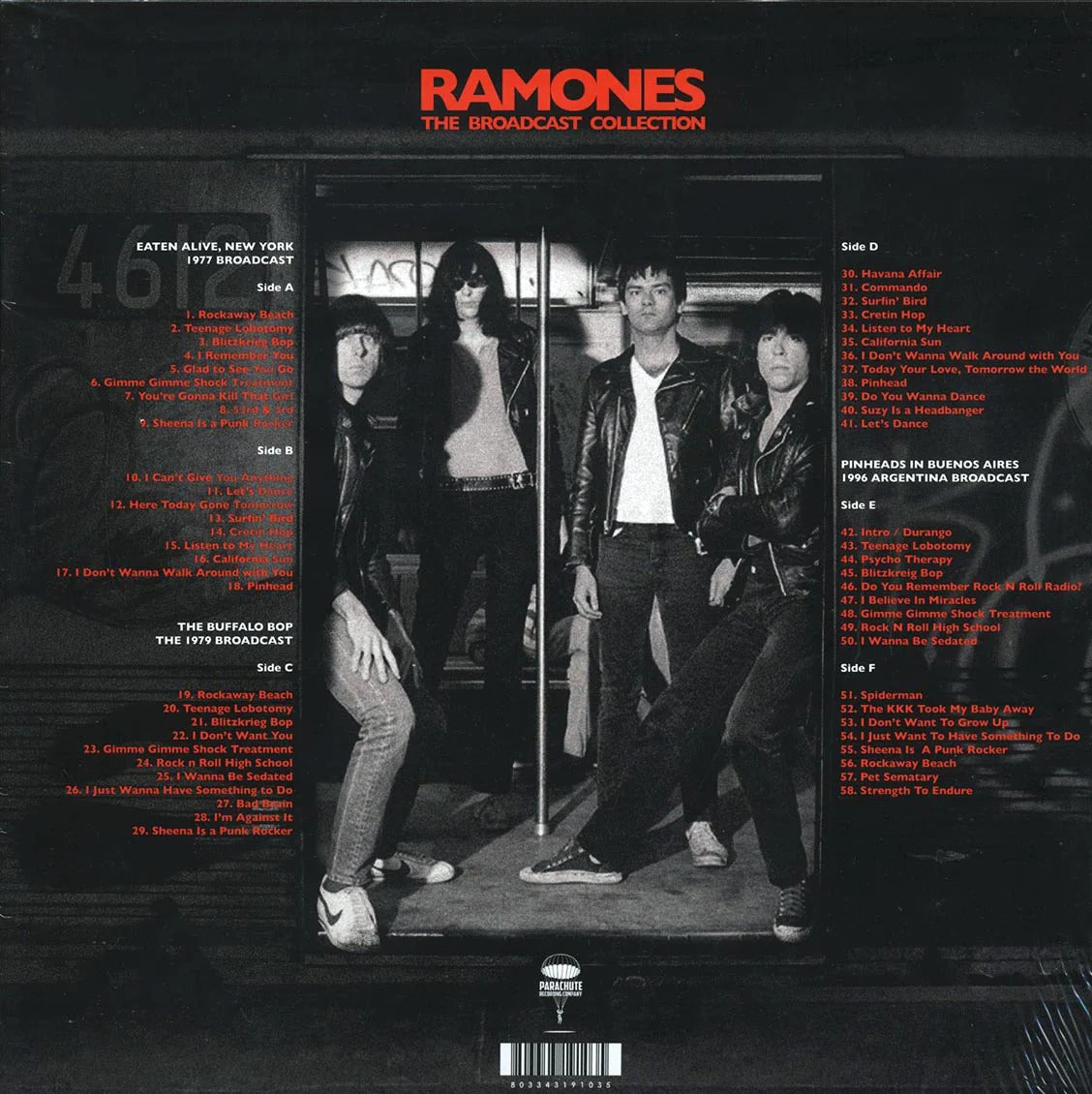 RAMONES – The Broadcast Collection 3xLP Box Set