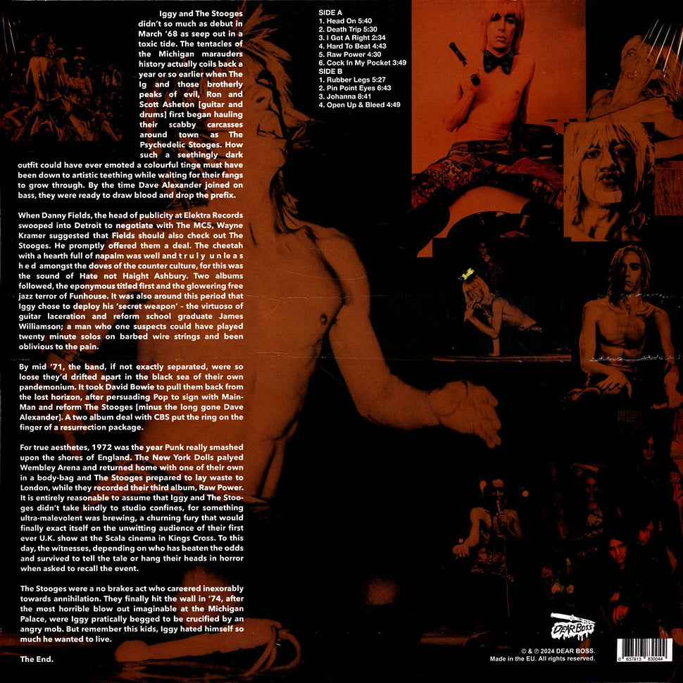STOOGES – Keep Me Safe, Keep Me Sane • Rare Tracks 1972 LP (orange vinyl)