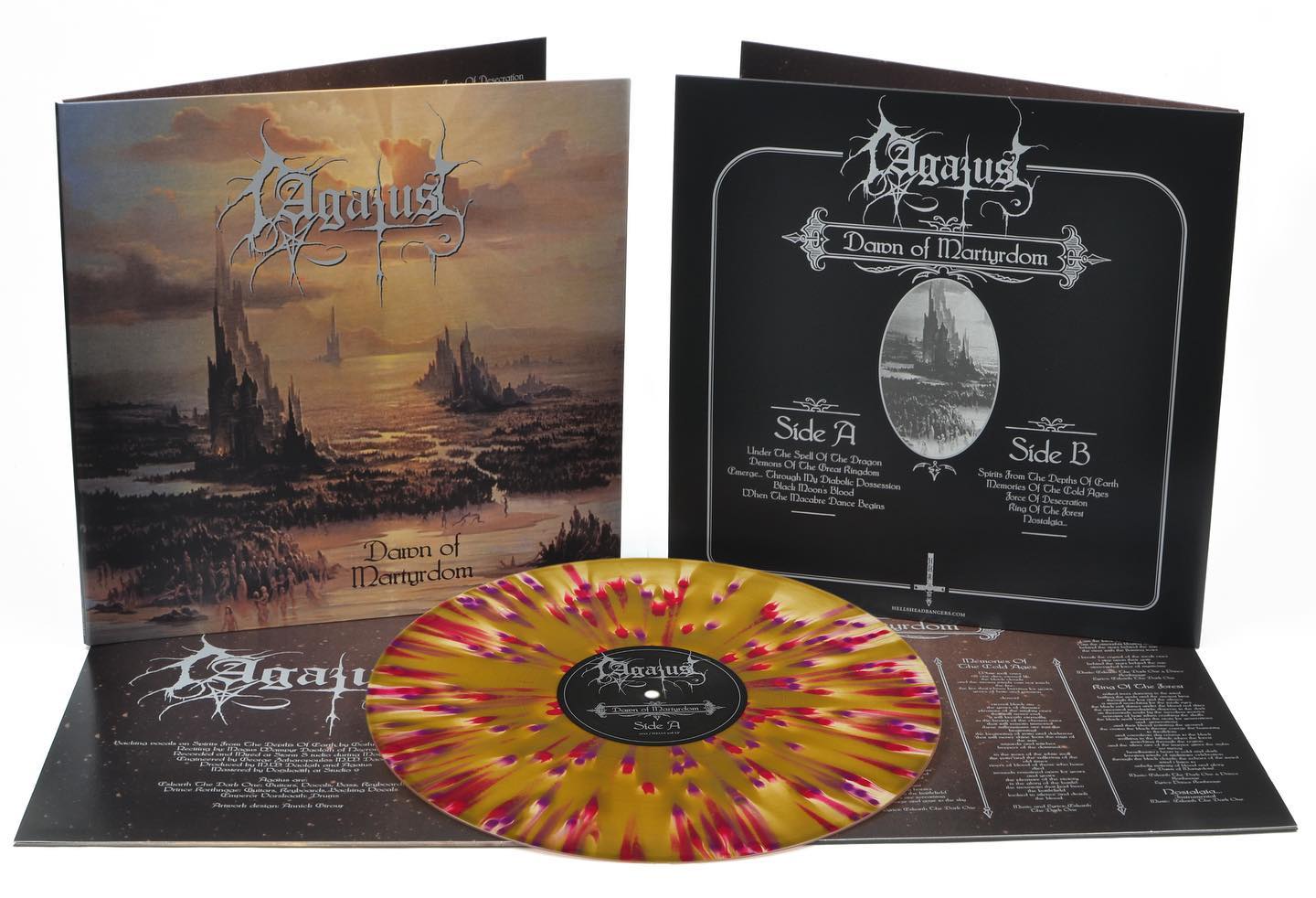 AGATUS – Dawn Of Martyrdom LP (beer/gold swirl splatter vinyl)