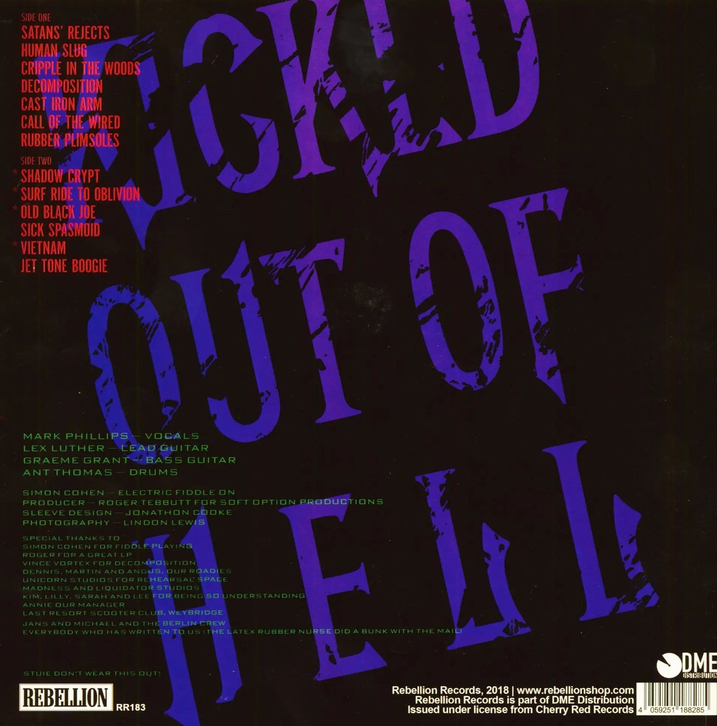 DEMENTED ARE GO – Kicked Out of Hell LP (green/purple swirl vinyl)