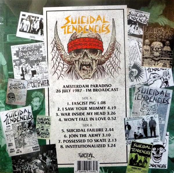 SUICIDAL TENDENCIES – Amsterdam Paradiso LP (white vinyl)
