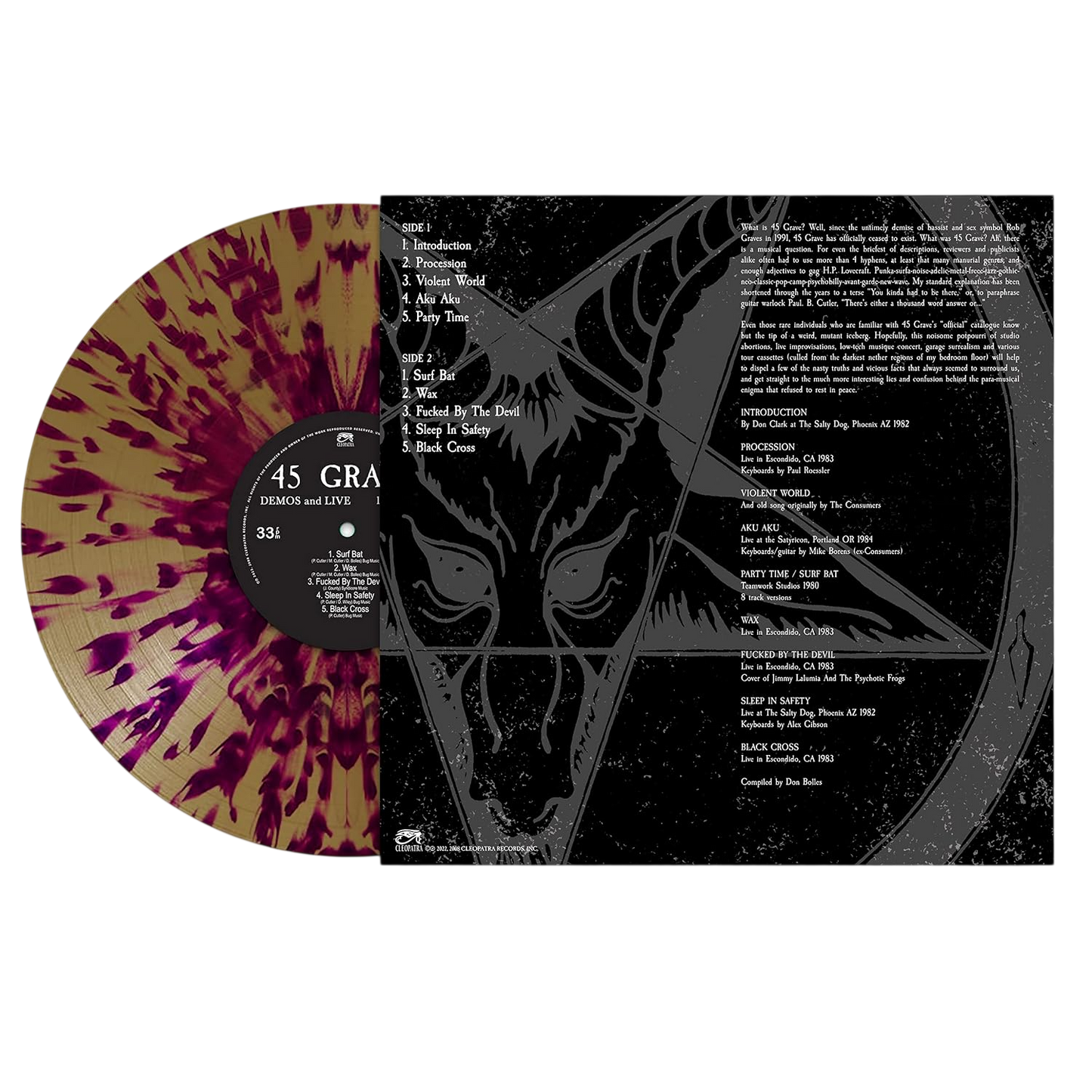 45 GRAVE – A Devil's Possessions - Demos & Live 1980-1983 LP (gold splatter vinyl)