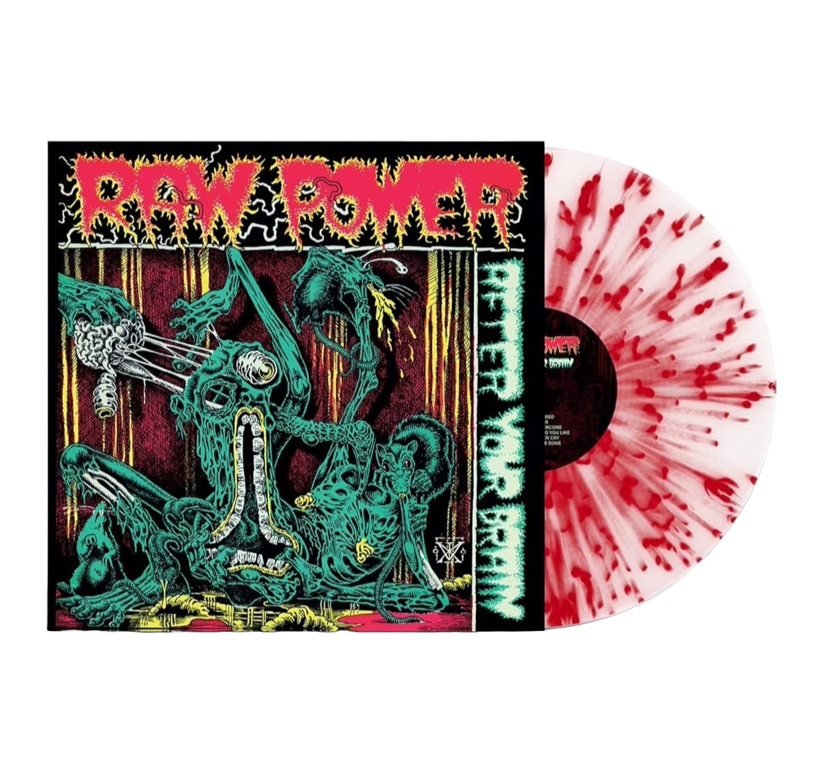 RAW POWER – After Your Brain LP (white/red splatter vinyl)