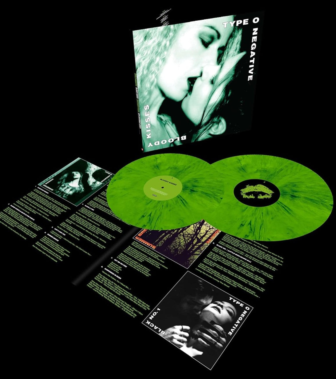 TYPE O NEGATIVE – Bloody Kisses 2xLP ("Suspended In Dusk" green/black swirl vinyl)
