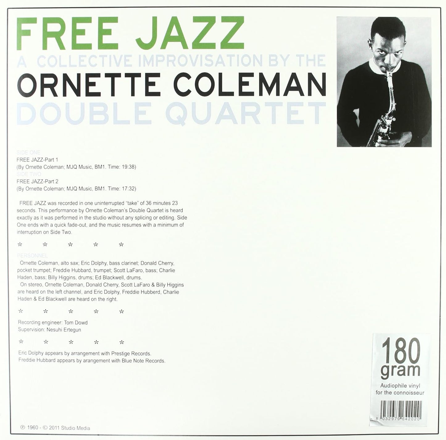 ORNETTE COLEMAN DOUBLE QUARTET – Free Jazz LP