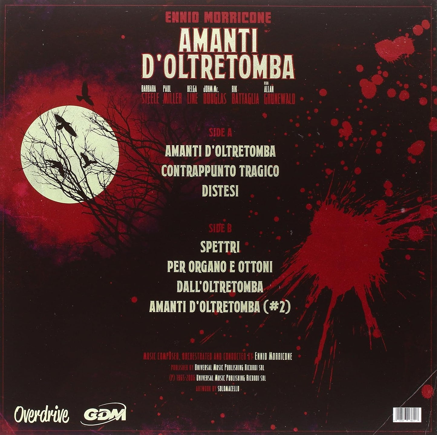 ENNIO MORRICONE – Amanti D'Oltretomba OST LP ("Bloody Red" marbled vinyl)