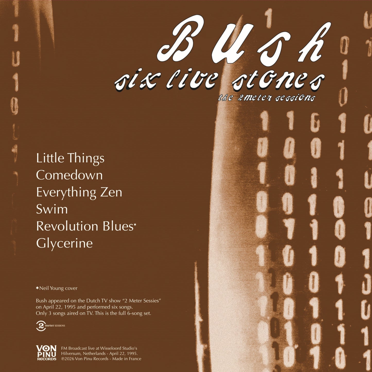 BUSH – Six Live Stones • The 2 Meter Sessions LP (color vinyl)