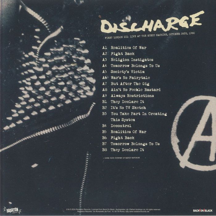 DISCHARGE – First London Gig • Live At The Music Machine 10/28/1980 LP