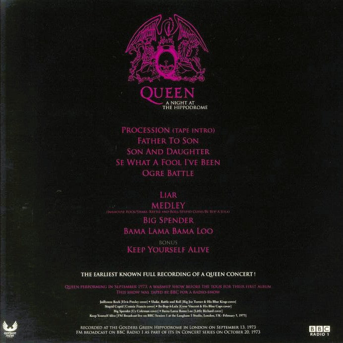 QUEEN – A Night At The Hippodrome • London 9/13/1973 LP