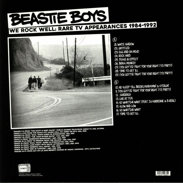 BEASTIE BOYS – We Rock Well • Rare TV Appearances 1984-1992 LP