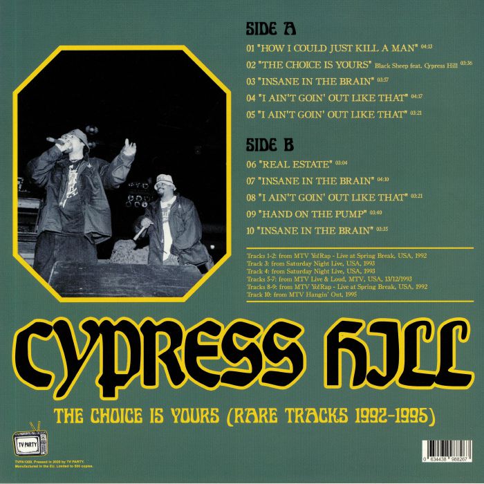 CYPRESS HILL – The Choice Is Yours (Rare Tracks 1992-1995) LP