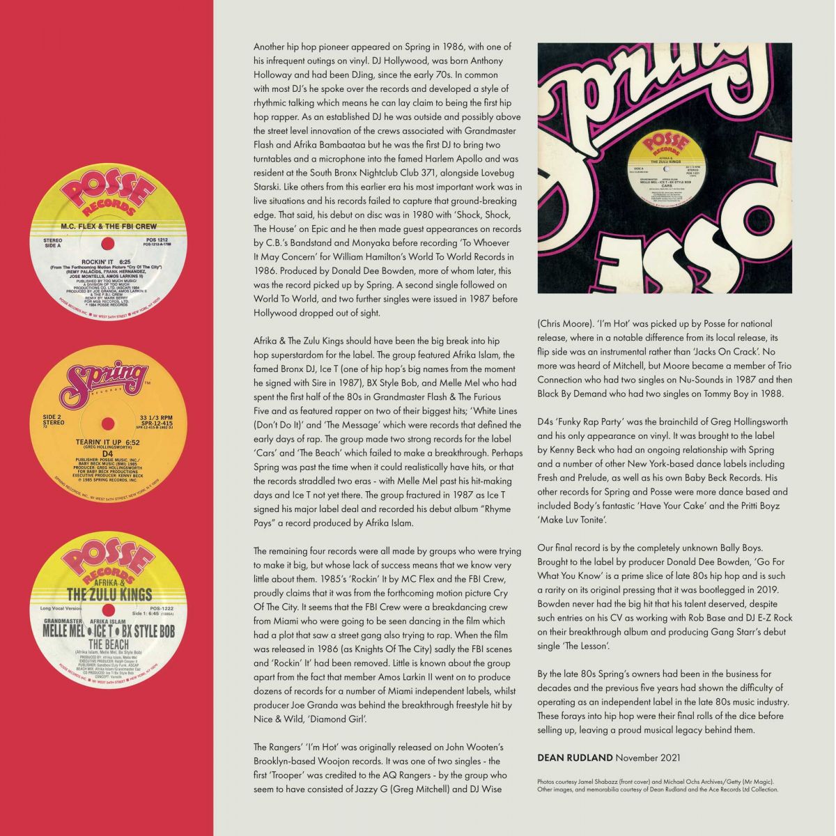 V/A – Dollar Bill Y'All • Spring Records And The First Decade Of Hip Hop 2xLP