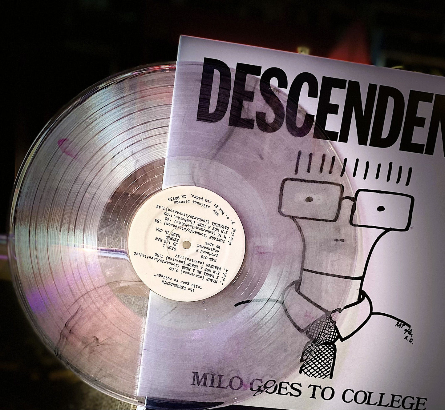 DESCENDENTS – Milo Goes To College LP (clear/pink swirl vinyl)