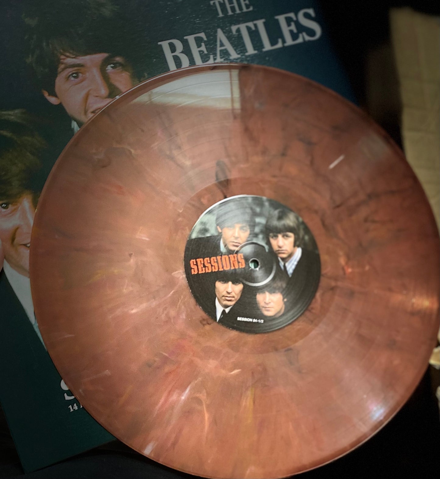 BEATLES – Sessions • 14 Previously Unreleased Tracks From The Vaults LP (brown marbled vinyl)