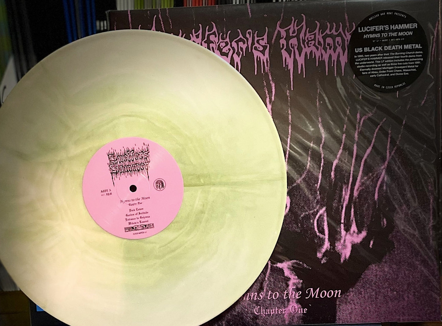 LUCIFER'S HAMMER – Hymns To The Moon LP (green/cream marbled vinyl)