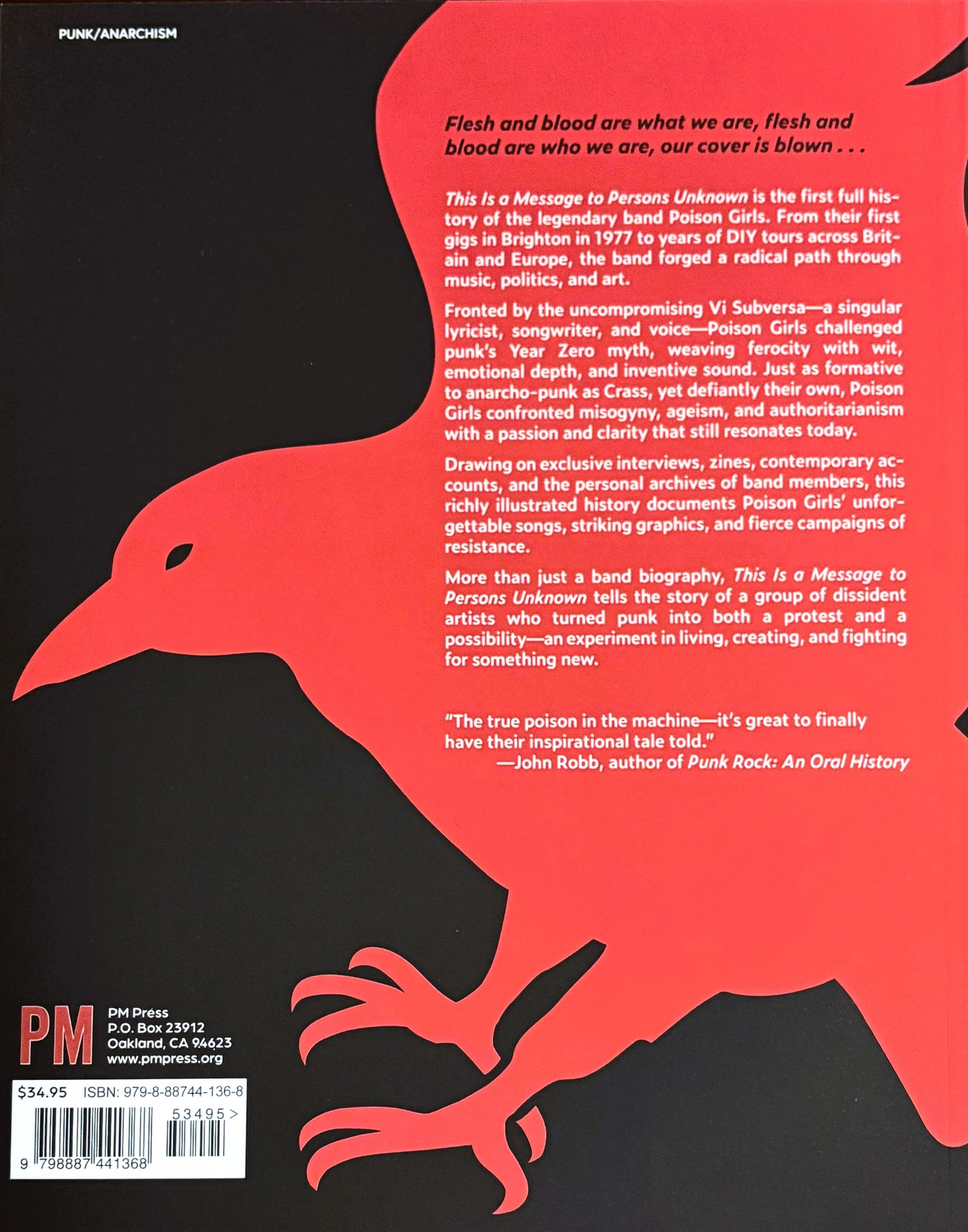 This Is a Message to Persons Unknown: The Story of Poison Girls by Rich Cross