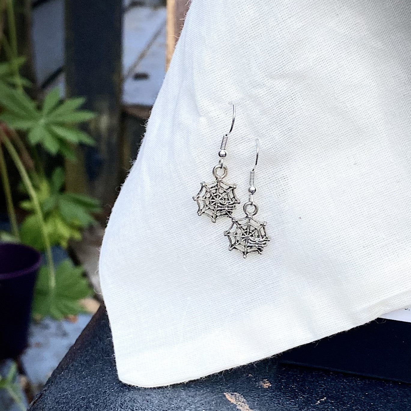 Spiderweb Circle Earring