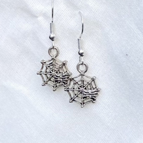 Spiderweb Circle Earring