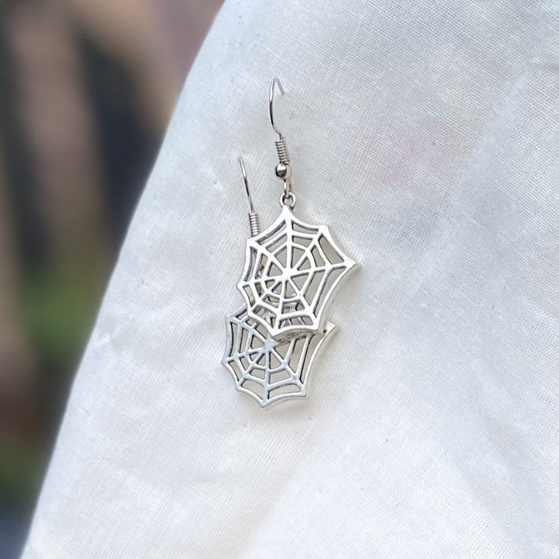 Spiderweb Circle Earring