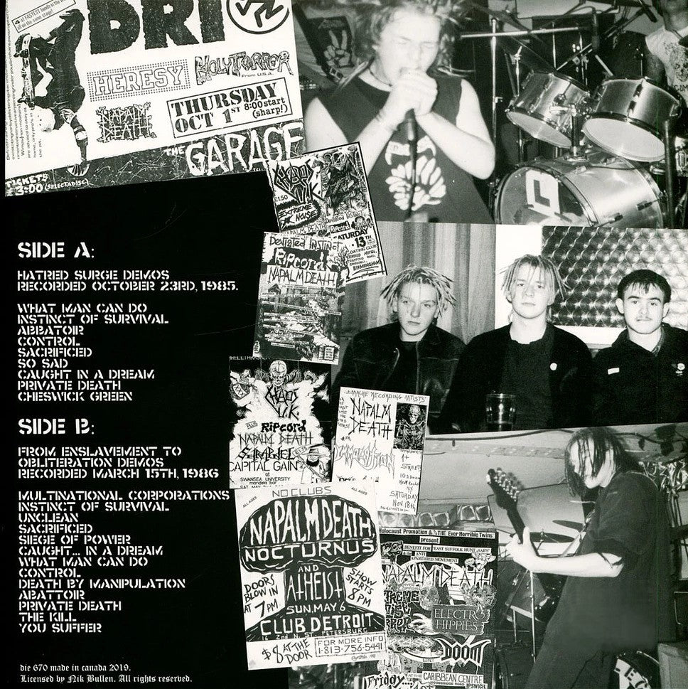 NAPALM DEATH – Demos 1985 - 1986 LP