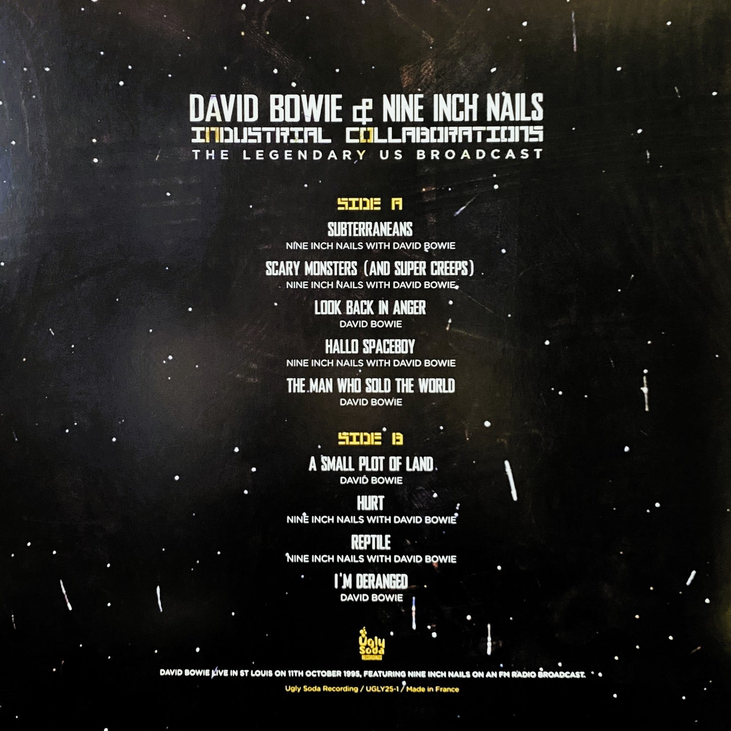NINE INCH NAILS / DAVID BOWIE – Industrial Collaborations • The Legendary US Broadcast LP (color vinyl)