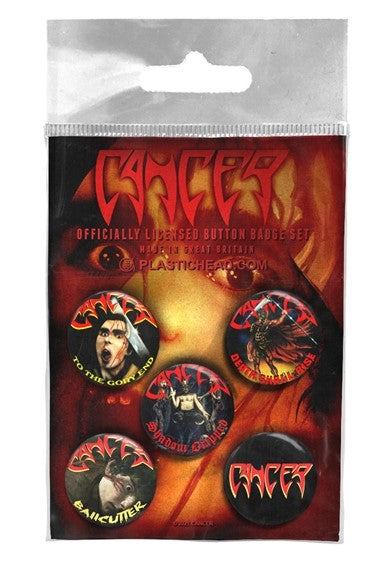 CANCER Button Badge Set