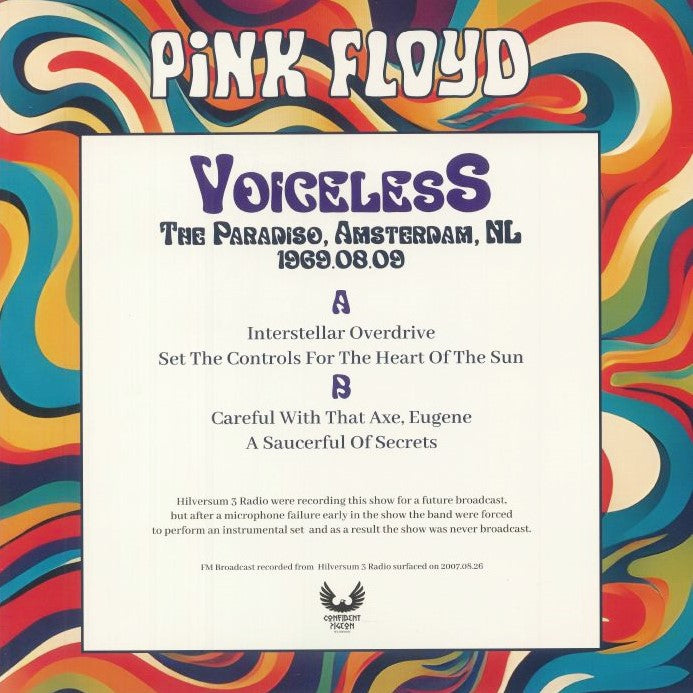 PINK FLOYD – Voiceless • The Paradiso, Amsterdam 1969.08.09 LP
