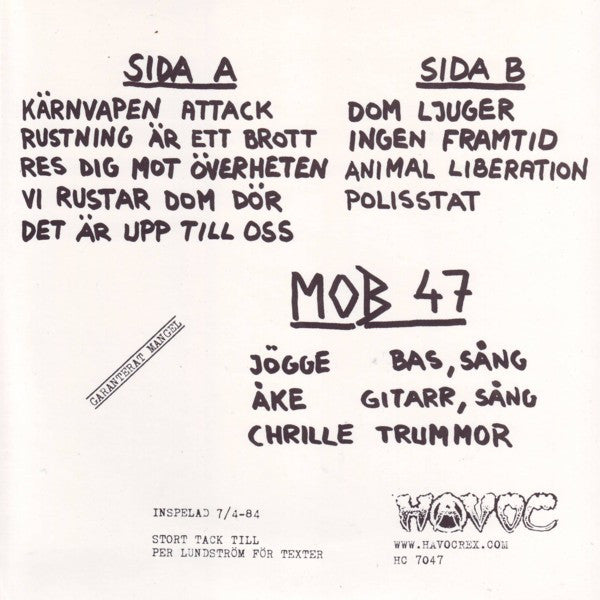 MOB 47 – EP 7"