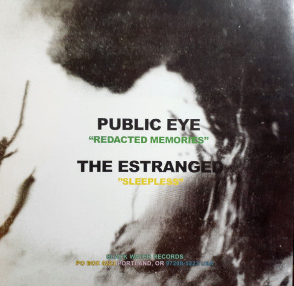 ESTRANGED / PUBLIC EYE – Redacted Memories / Sleepless 7" (dark blue translucent vinyl)