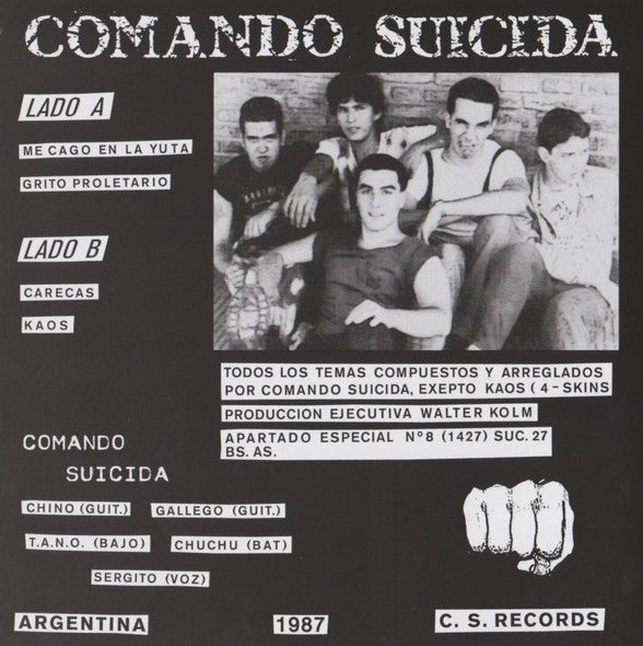 COMANDO SUICIDA – Al K.O. 7" (clear vinyl)