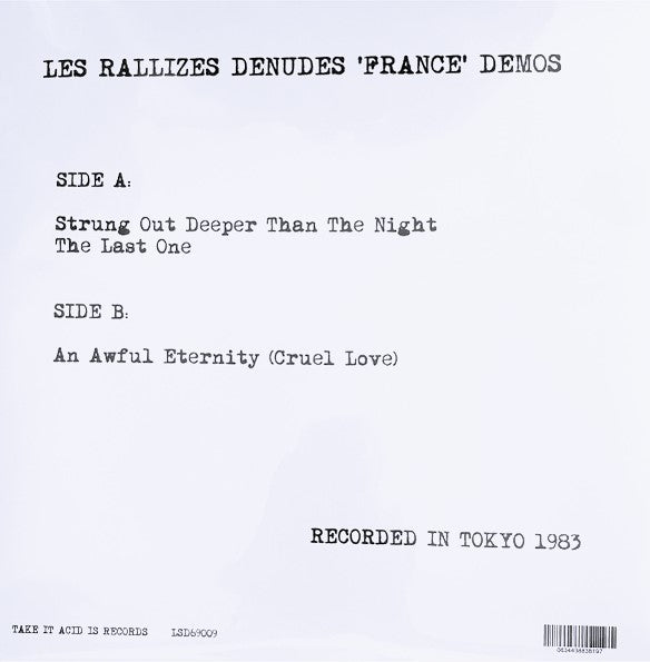 LES RALLIZES DÉNUDÉS – 'France' Demos LP