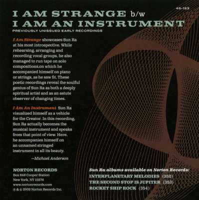 SUN RA – I Am Strange 7"
