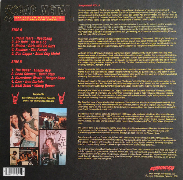 V/A – Scrap Metal Volume 1 • Excavated Heavy Metal From The Era Of Excess