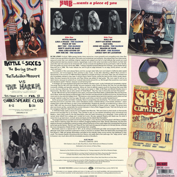 SHE / THE HAIREM – She...Wants A Piece Of You! LP (pink vinyl)