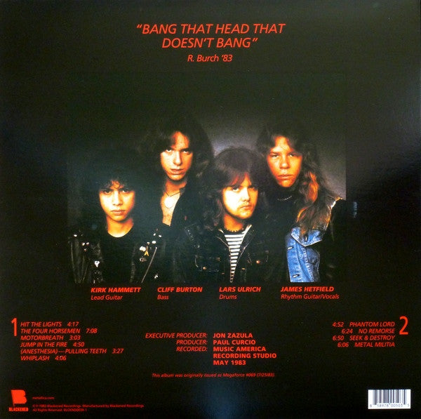 METALLICA – Kill 'Em All LP
