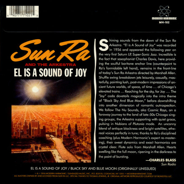 SUN RA & THE ARKESTRA – El Is A Sound Of Joy 7" (blue translucent vinyl)