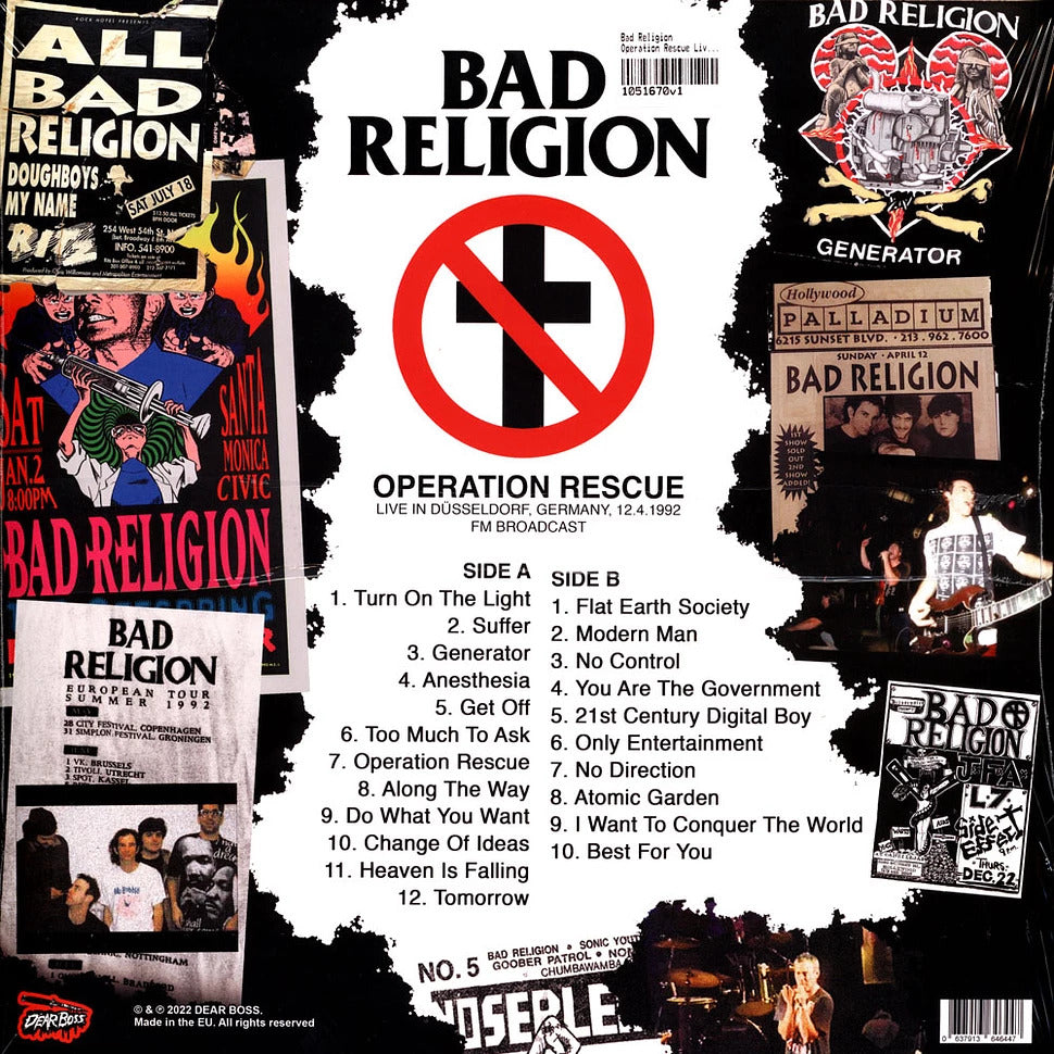 BAD RELIGION – Operation Rescue: Live In Düsseldorf 1992 LP