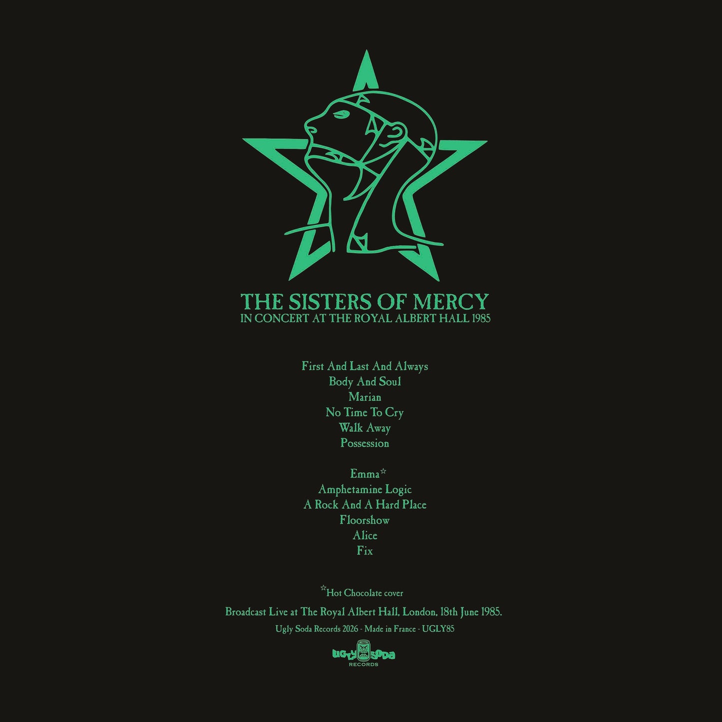 SISTERS OF MERCY – In Concert At The Royal Albert Hall 1985 LP (marbled color vinyl)