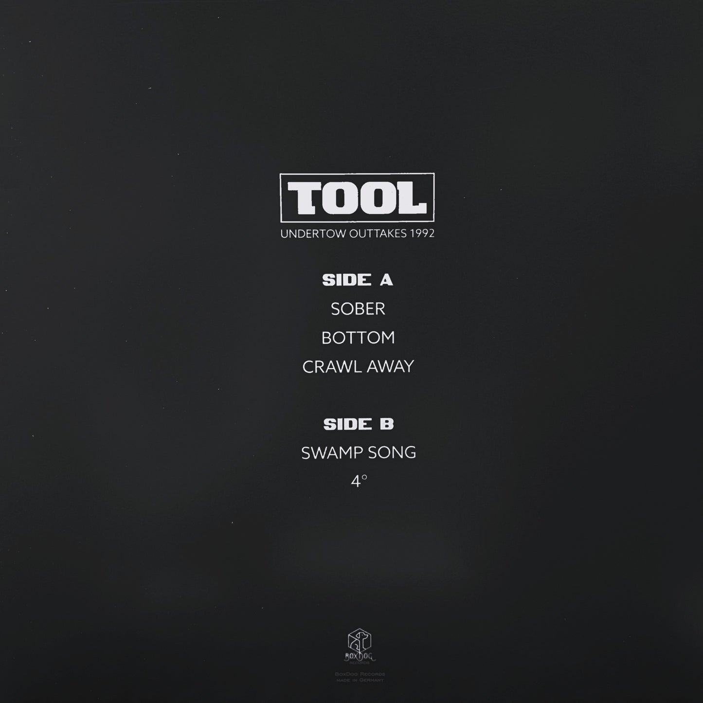 TOOL – Undertow Outtakes 1992 LP