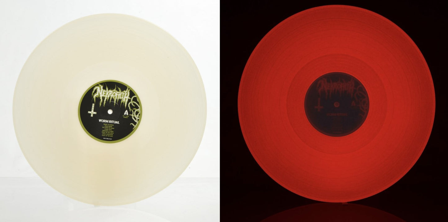 NEKROFILTH – Worm Ritual LP (red glow in the dark vinyl)