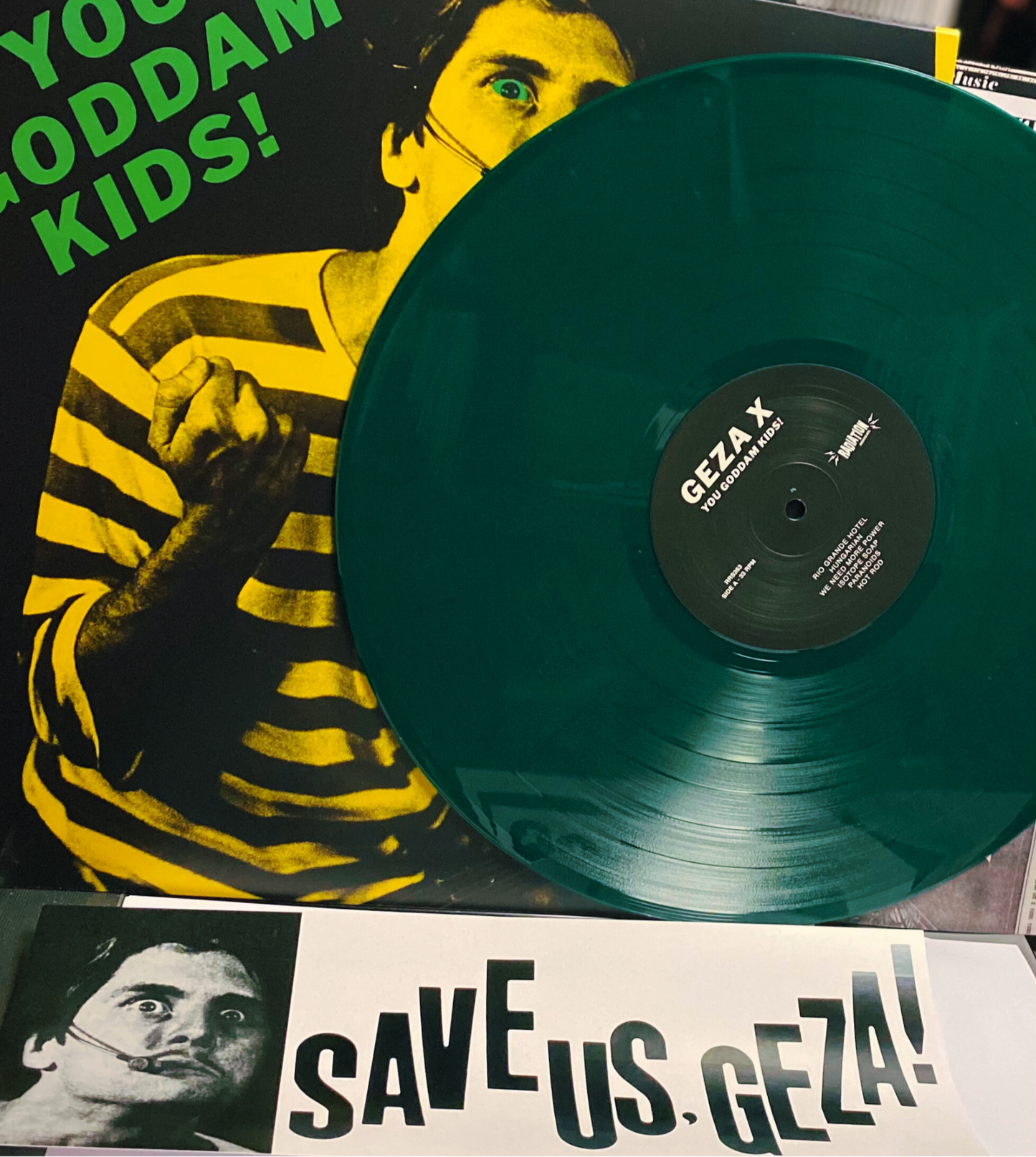 GEZA X – You Goddam Kids! LP (green vinyl)