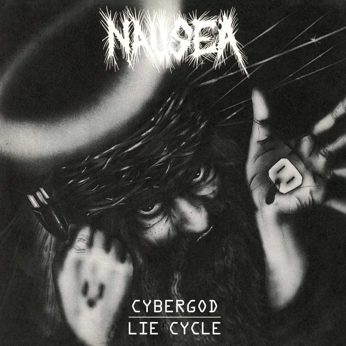 NAUSEA – Cybergod / Lie Cycle LP (green/black swirl vinyl)