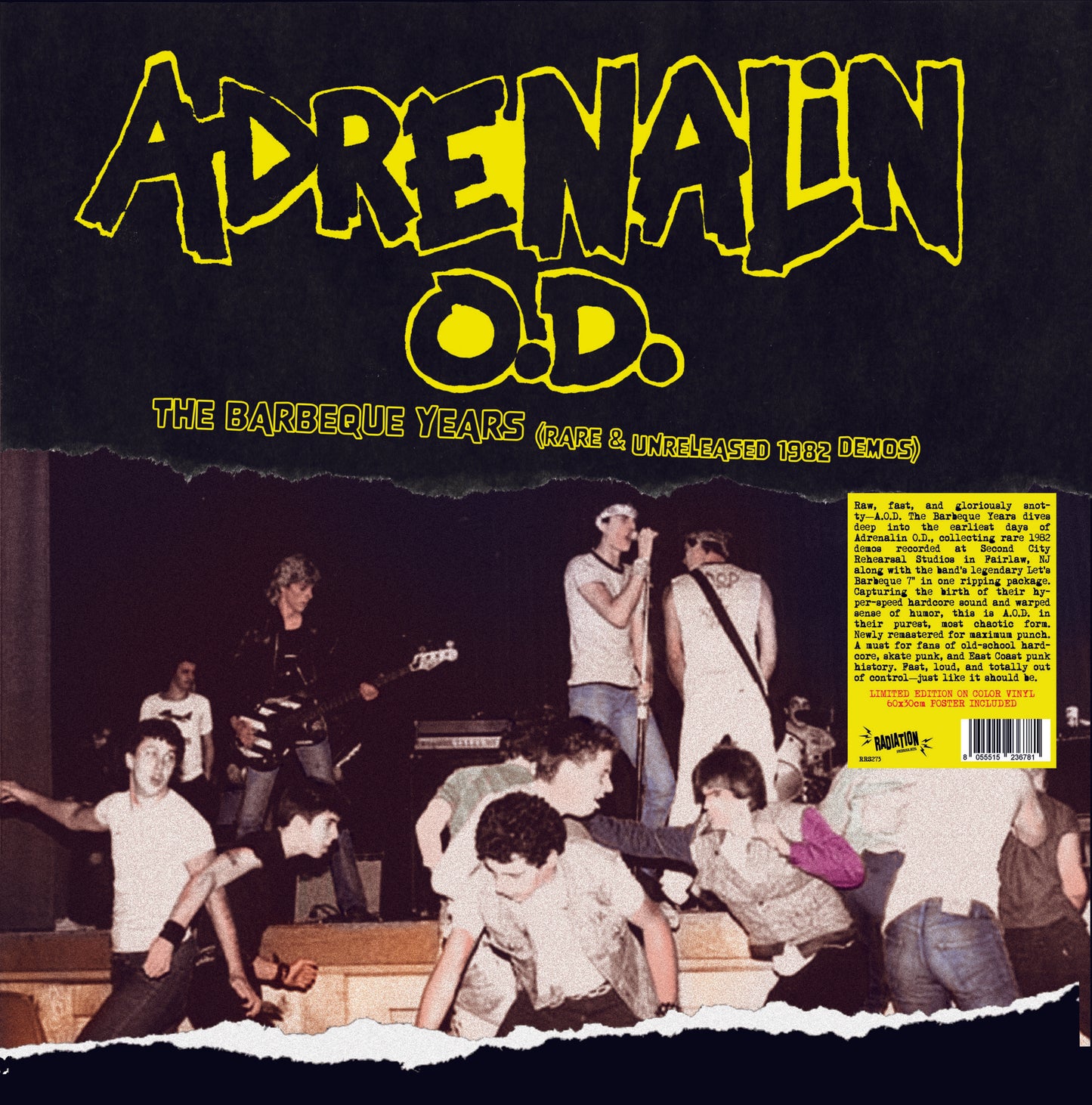 ADRENALIN O.D. – The Barbeque Years • Rare & Unreleased 1982 Demos LP (orange vinyl)