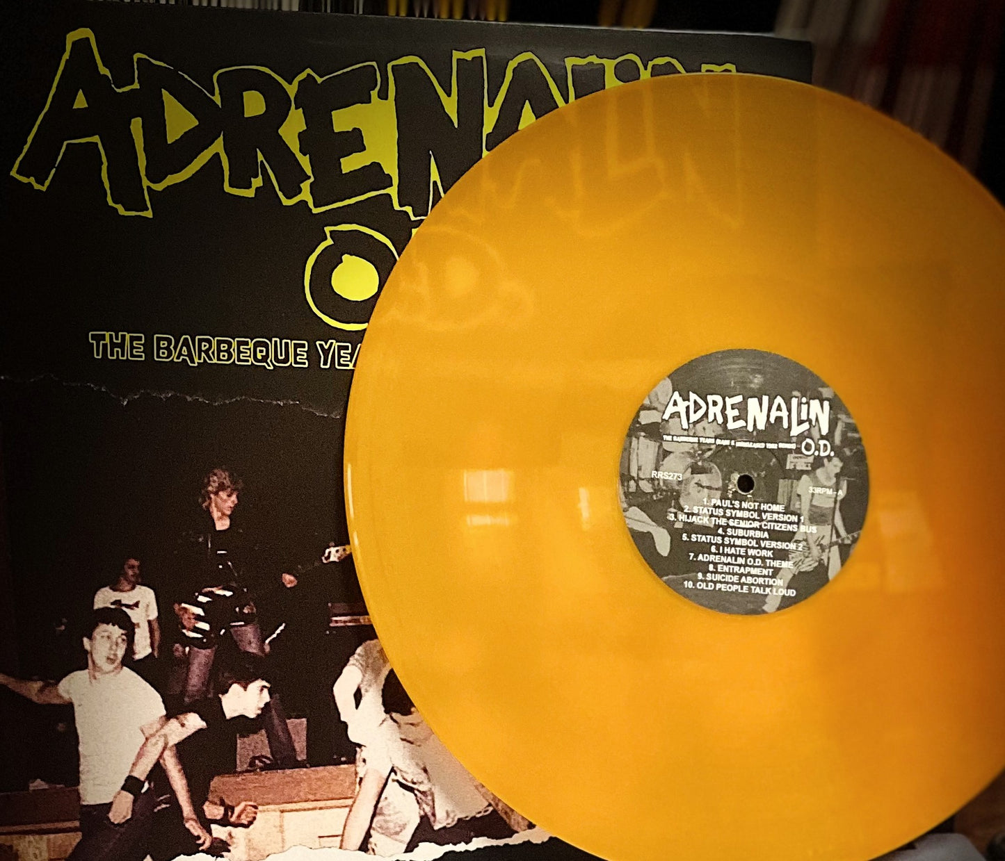 ADRENALIN O.D. – The Barbeque Years • Rare & Unreleased 1982 Demos LP (orange vinyl)