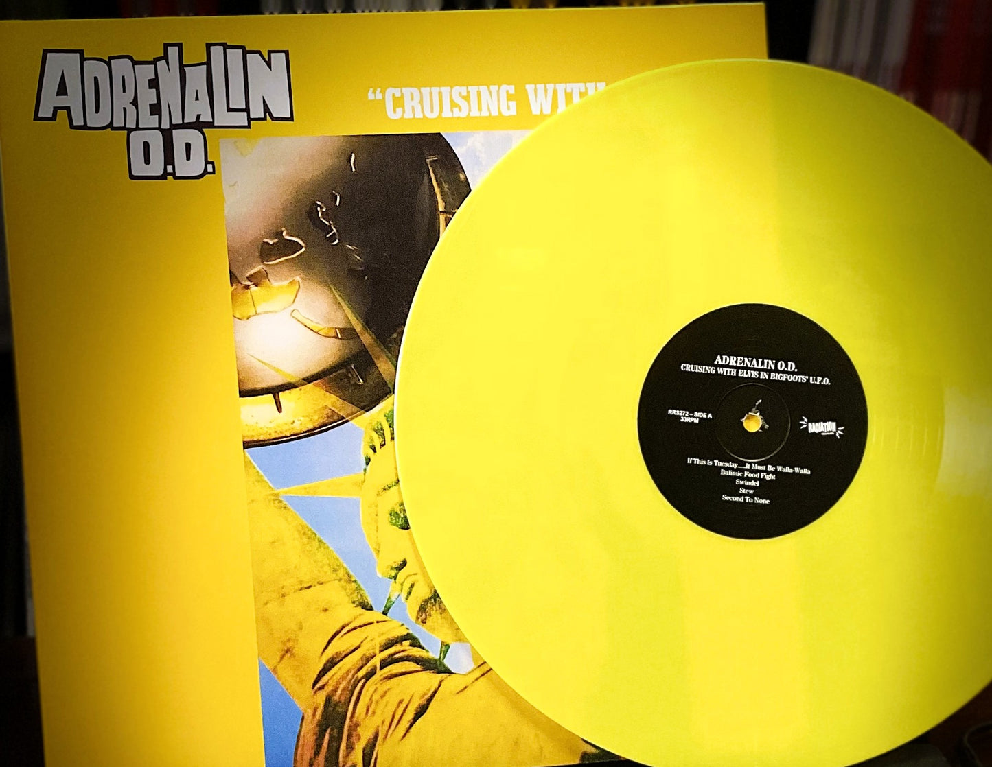 ADRENALIN O.D. – Cruising With Elvis In Bigfoot's U.F.O. LP (yellow vinyl)
