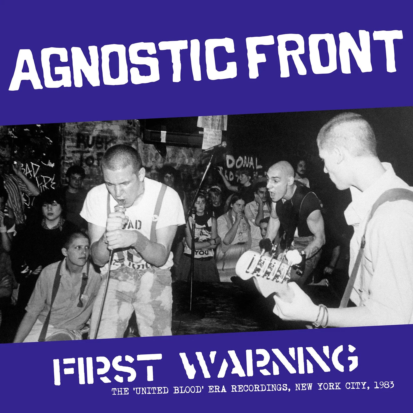 AGNOSTIC FRONT – First Warning • The 'United Blood' Era Recordings, NYC 1983 LP (blue vinyl)