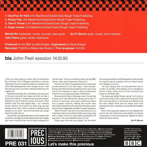 BIS – John Peel Session 14.10.95 EP 10"