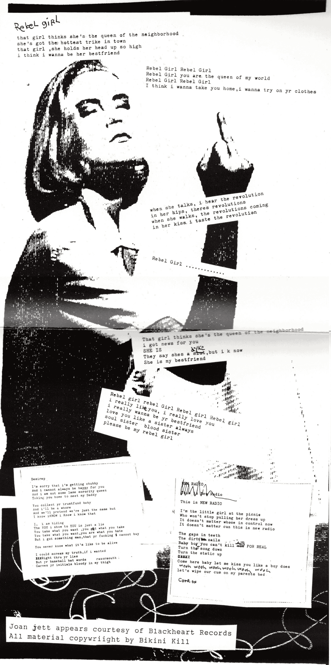 BIKINI KILL – New Radio 7" (red/black swirl vinyl)